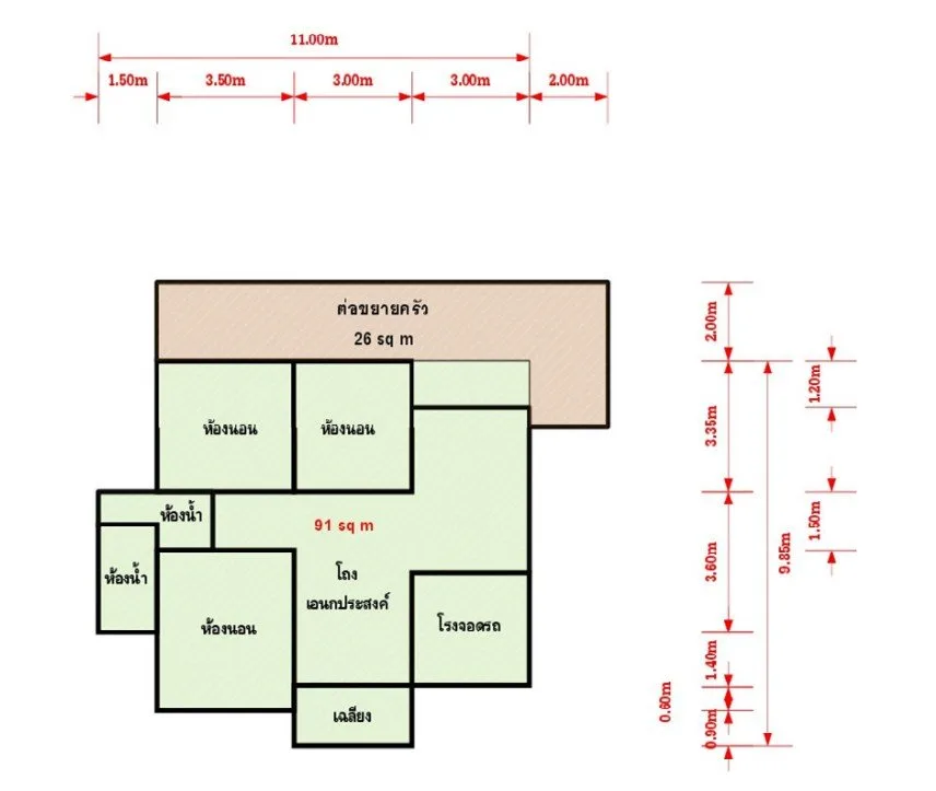 บ้านเดี่ยว โครงการ วิลล่า พาร์ค นครราชสีมา