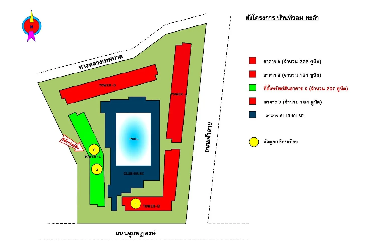 ห้องชุด บ้านทิวลม ชะอำ [ชั้น 6 อาคาร C]