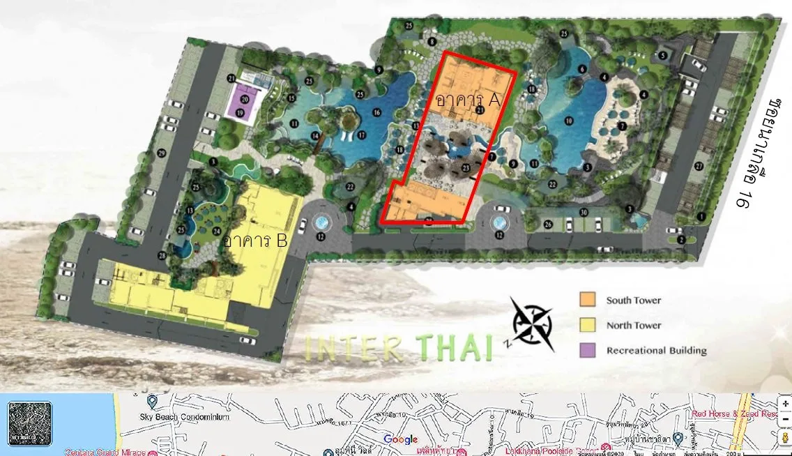 ห้องชุด เดอะริเวียร่า วงศ์อมาตย์ บีช [ชั้น 31 อาคาร A]