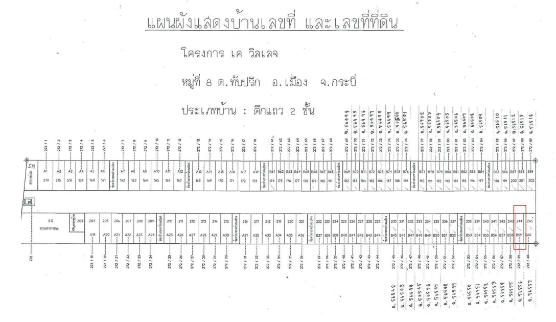 ทาวน์เฮ้าส์ โครงการ เค วิลเลจ กระบี่
