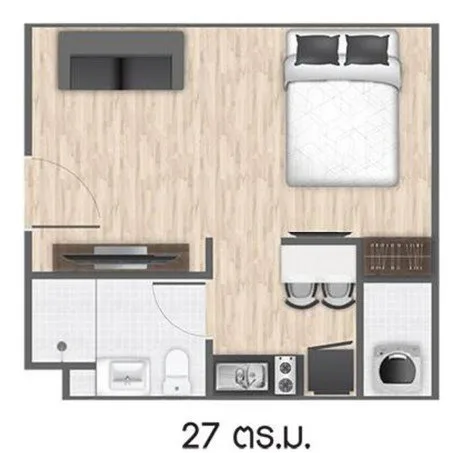 ห้องชุด/คอนโดมิเนียม โครงการ โมเดิร์น คอนโด เดอะ ฟอเรสท์ กรุงเทพมหานคร